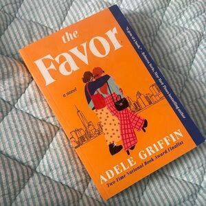 The Favor Vibrant Orange and Blue Novel Cover